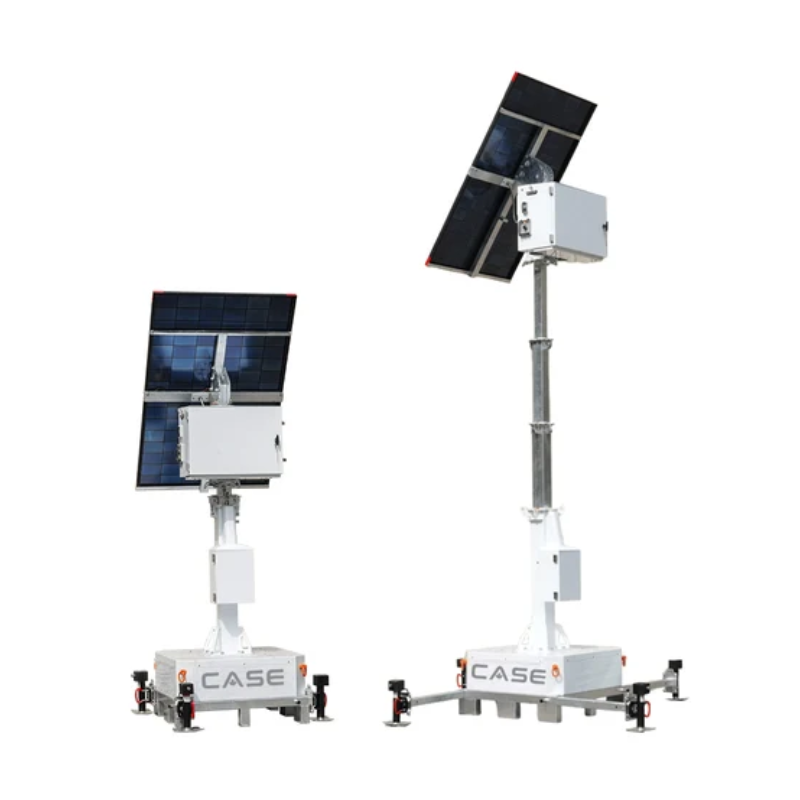 CSP-S2560H4L (Solar Surveil lance Trailer) CASE CSP-S2560H4L Compact Solar Surveillance Trailer with 3.5m Telescopic Mast - Image 1